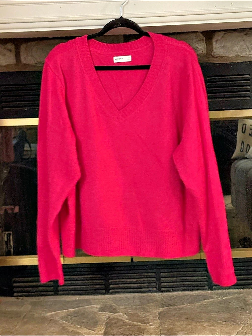 Sonoma V-Neck Sweater in Pink Size 2X Like New